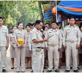 พิธีเปิดโครงการตั้งจุดบริการป้องกันและลดอุบัติเหตุช่วงเทศกาลสงกรานต์ ปี 2559