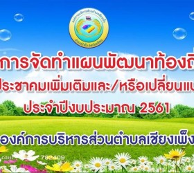 ประชาคมตำบลเพื่อจัดทำแผนพัฒนาท้องถิ่น ปี 2561