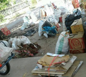 บ้านเซียงเพ็ง ม. 7 รับซื้อขายขยะรีไซเคิล ประจำเดือน มิถุนายน 2563