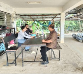 ลงพื้นที่ตรวจเยี่ยมโครงการพัฒนาแหล่งน้ำขนาดกลาง (ฝายยางลำเซบาย) ณ บ้านหนองเรือ จังหวัดอำนาจเจริญ