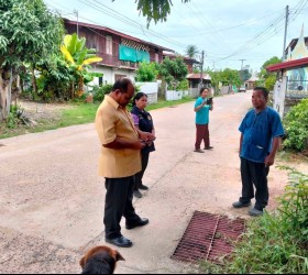 ลงพื้นที่ตรวจสอบปัญหาระบบระบายน้ำ ณ บ้านเซซ่ง หมู่ที่ 4 ตำบลเชียงเพ็ง